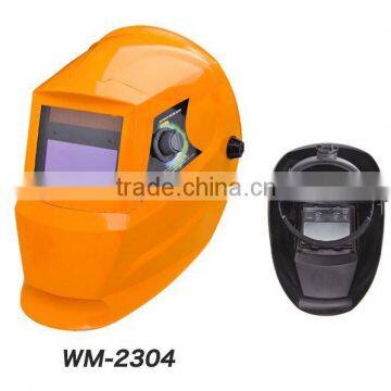 automatically darkening yelow welding helmet