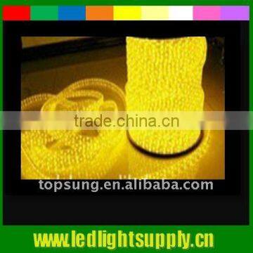 5wire-Flat,Yellow led rope lite, 220V or 120V,36LED/M led rope light battery powered lighting decoration