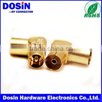 gold right angle pal male to female adptor connector