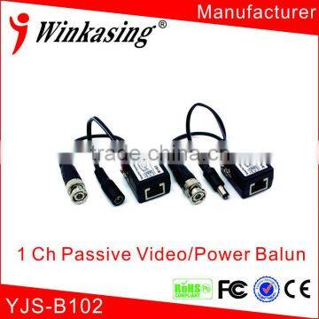 HDTVI/HDCVI/AHD-Best price utp balun cctv balun over cat5 video transceiver YJS-B102VP