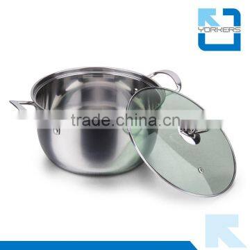Stainless Steel Hot Double Handle Soup & Stock Pot