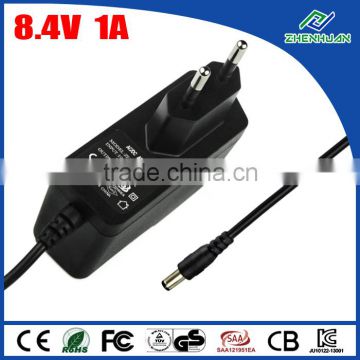 Multi pin power adapter 8.4V 1A EU plug adapter CE approved