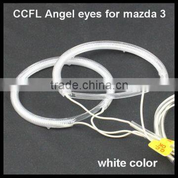 6000k -7000k white ccfl angel eyes for mazda 3 led headlight xenon lamp halo rings kit