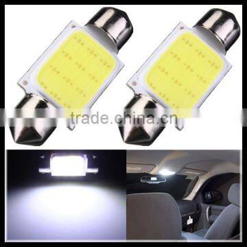 High Quality 36mm Festoon COB 12 Chips DC 12V LED Car Dome Reading Lights Auto Interior Lamps Super Bright Bulbs Power