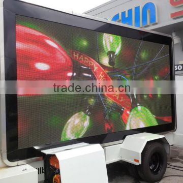 bright moving ads mobile trailer outdoor led display wall multi colors