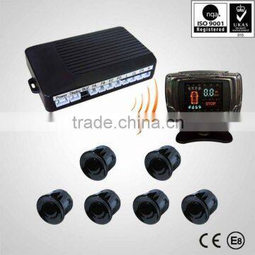 Pretty competitive and Intelligent wireless parking sensor,front rear wireless parking sensor with 6 sensors