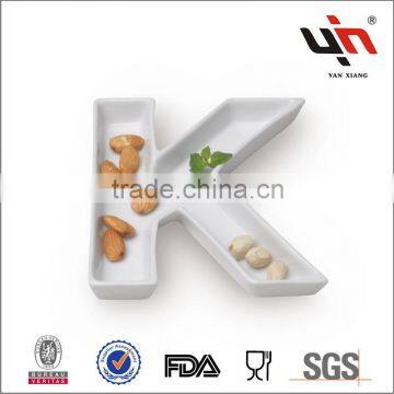 Letter k Ceramic Dish