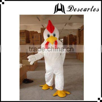 White Adult Cock Plush Walking Costume, Rooster Mascot Costume for Sale