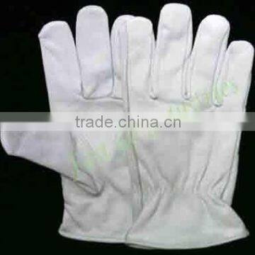 White Split Leathre work glove