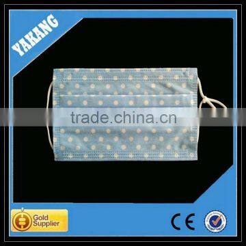 3ply blue background with white stars spunlace disposable non-woven face mask