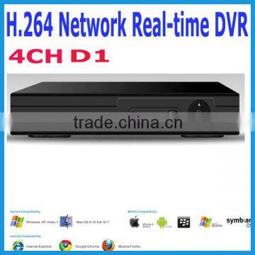 HOT SALE H.264 Network real time d1 4CH CCTV security surveillance DVR digital video recorder