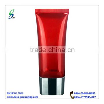 Red Gloss Varnish Oval Flat Cosmetic Tube