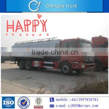 Foton 3 axles used oil truck Russia 21000 lit Litres Literes fuel tank truck for sale