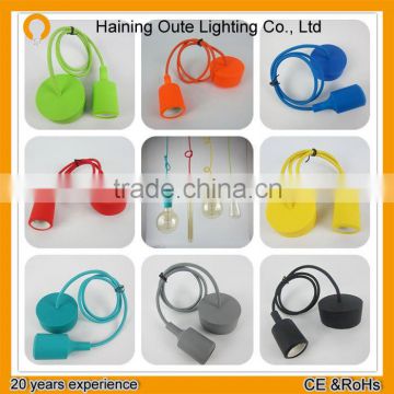 simple silicone pendant light hangping lamp silicone material bulb shaped glass pendant lamp