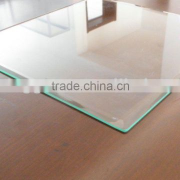 customer cut clear bevelled tempered glass panel