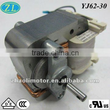 Best water pumo motor Small powerful motors YJ62-30:Single phase 2800rpm motor for nebulizer,water pump,oven,electric fan