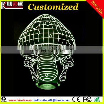 Battery Operated 3D Light/USB Recharge Acrylic Table Lamp With Customized Design photo-5