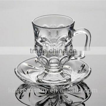 China goods wholesale, tea cups saucer set, Crystal glassware