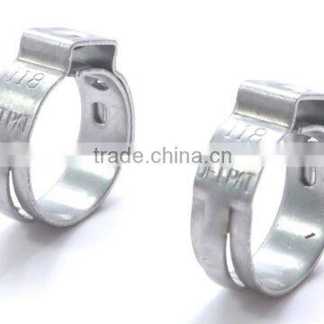 Single ear hose clamp