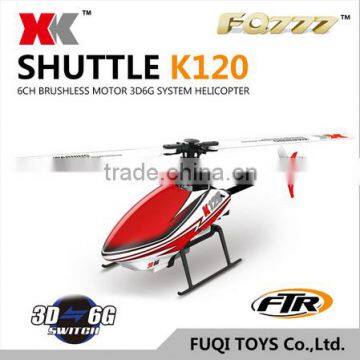 china factory XK K120 RTF 6CH 3D 6G system rc helicopter with brushless motor