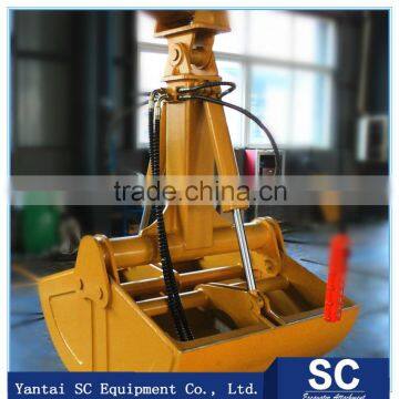 Hydraulic & Mechanical clamshell grab bucket for 20ton excavator