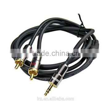 HIFI Choseal Q-565A Gold Plated 3.5mm 1.8m/3m/5m/10m/15m/ Male Stereo Plug to 2 RCA cable