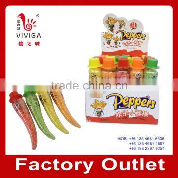 colorful pepper shaped bottle pack mini hard candy