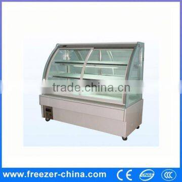 Front sliding door fresh-keeping glass food warmer display showcase