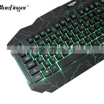 High Quality USB Wired Green Blue Three Color Led Backlit Computer Keyboards photo-2