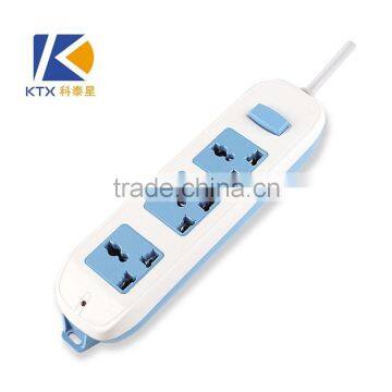 3 Ways Wall Mounting Universal Switch Extension Lead Socket