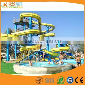 Hot sale Water slide outdoor water fountain playground