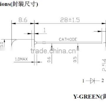 China OEM Supplier 5000mcd Green Diffused 5mm Type DIP LED LAMP