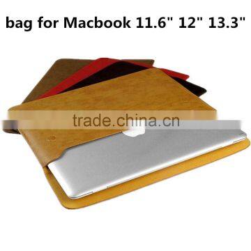 New arrive crystal pattern pu leather for macbook air bag from OEM manufacture