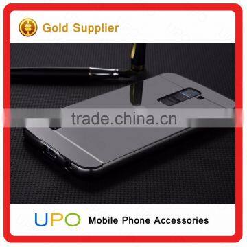[UPO] Luxury 2 in 1 Metal Aluminum Bumper Electroplating Mirror Back Cover Shockproof Phone Case for LG K7 photo-5
