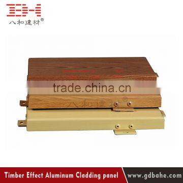 Cost price wood grain aluminium cladding exterior wall cladding tiles