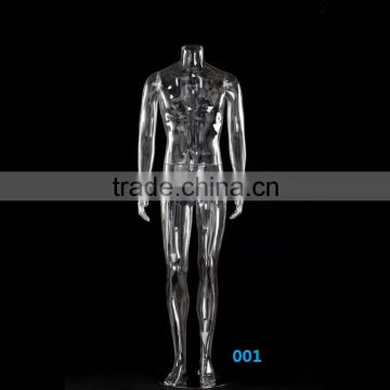 Best sale transparent male without head stand full body man dummy