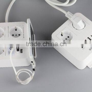 CE ROHS Approved Safe to Use 4 Usb Schuko Outlets for Charging photo-3