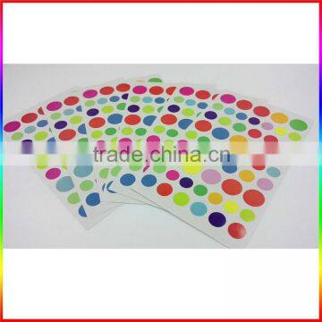 Adhesive Colored Label, Round Dot Paper Sticker, Adhesive Decorative Sticker photo-2