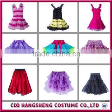 Latest Summer Children School Wear Tulle Sweet Soft Tutu Skirt