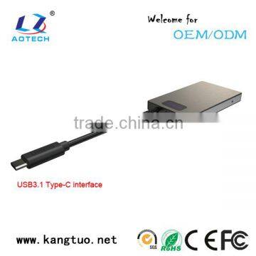 usb 3.1 mSATA SSD HDD enclosure with type-c cable 3.1