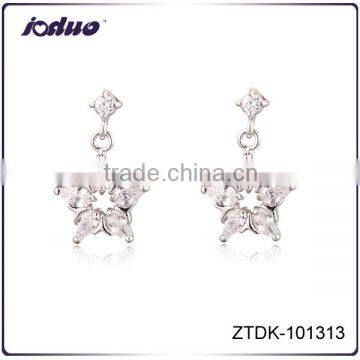 Fashion Lady Elegant Zircon Star Earrings Wholesale ZTDK-101313