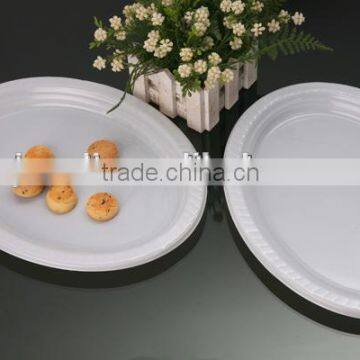 ecofriendly disposable PS white dinner plates