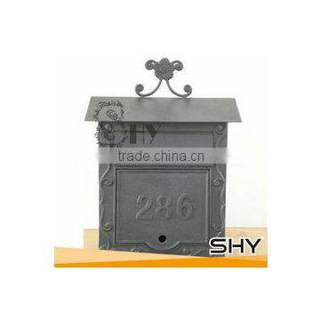 cast iron wall mount mailboxes