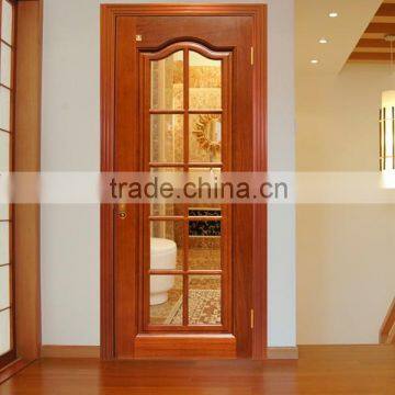 Glass Wooden PVC bathroom door design