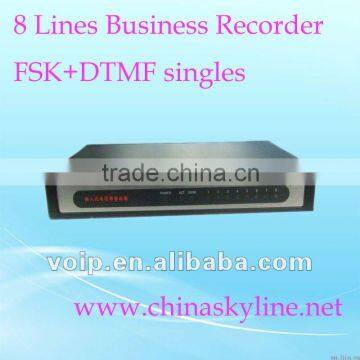 8-line embed voice recorder,support web brower,FSK&DTMF