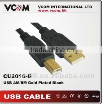 gold plate black USB AM / BM