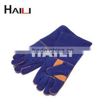 cow split Leather Double Palm Welding Gloves HL4001