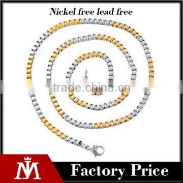 316L stainless steel chain, new design gold and steel fashion chain jewelry