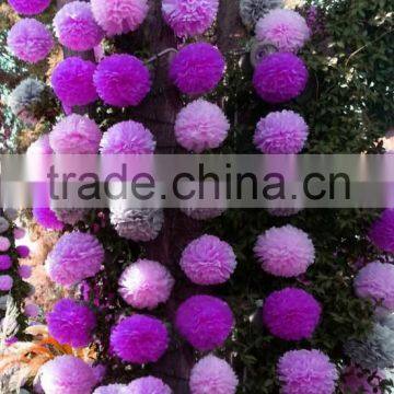 4" 6" 8" 10" 12"14" 16" 20" Tissue Paper Pompoms Pom Poms Balls Wedding Party Decor Purple Tissue Paper PomPom photo-3