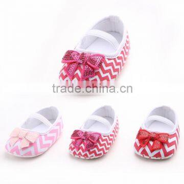2016 Children Knitting Cloth Cute Bow Baby Dress Shoes
